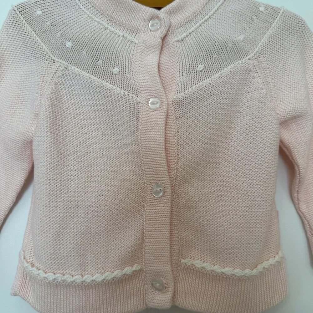 Bella Bliss Baby Girl Pink Knit Cardigan